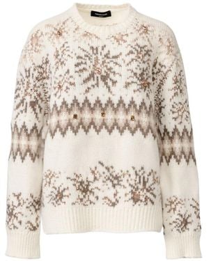 Fabiana Filippi Embellished Crewneck Jumper - Natural