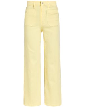 FRAME Solid Colour Straight-Leg Jeans - Yellow