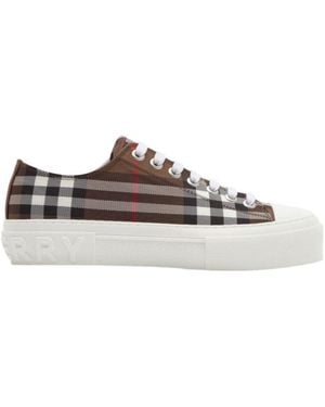 Burberry Check Sneakers - Brown
