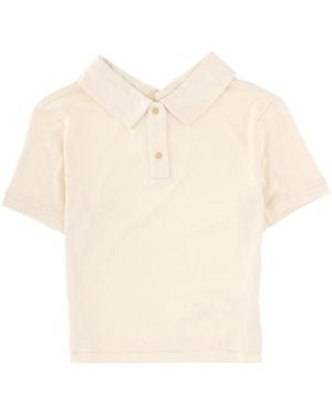 KHAITE Jasna Polo Shirt - Natural