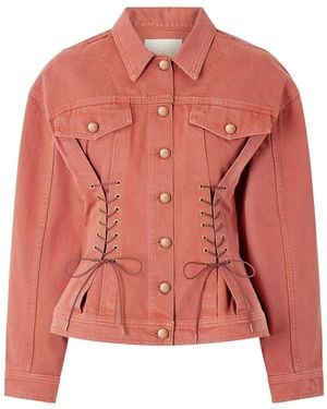 Ulla Johnson Lace-Up Jacket - Pink