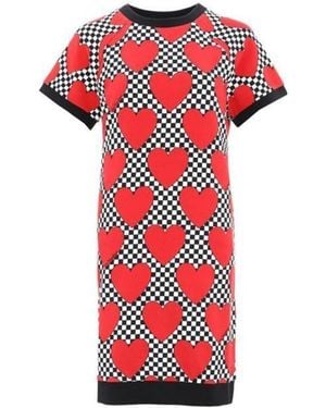 Moschino Love Printed T-Shirt Dress - Red