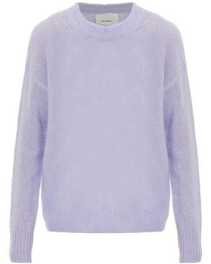 Lisa Yang Lova Crew Neck Knitted Jumper - Purple