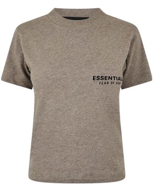 Fear Of God Crew Neck Logo T-Shirt - Grey