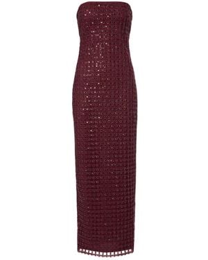 ROTATE BIRGER CHRISTENSEN Beaded Sequin Dress - Purple