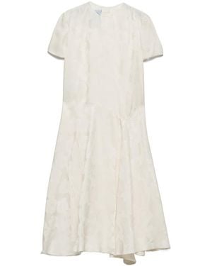 Prada Floral Jacquard Dress - White