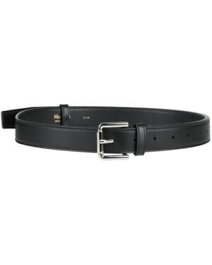 Max Mara Leather Basic Belt - White