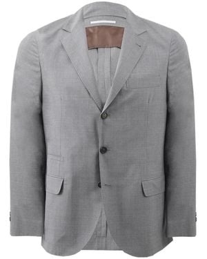 Brunello Cucinelli Long-Sleeve Blazer - Gray