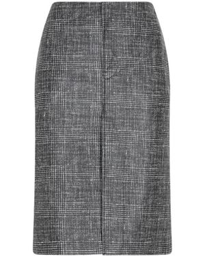 Bottega Veneta Printed Leather Midi Skirt - Grey