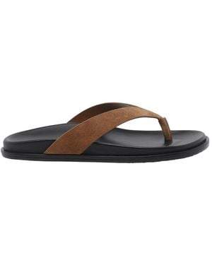 Stuart Weitzman Flat Flip-Flops - Brown