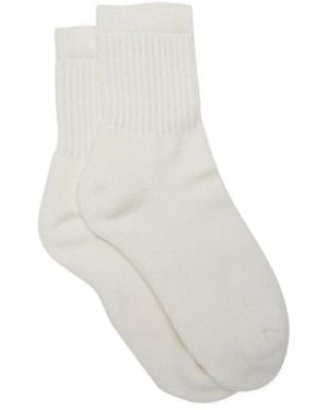 The Row Ribbed-Knit Ankle Socks - White