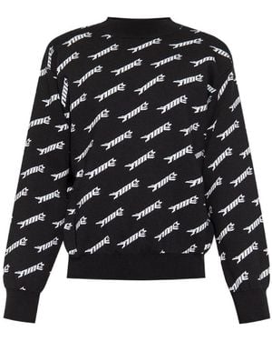 Ambush Allover Logo Intarsia Sweatshirt - Black