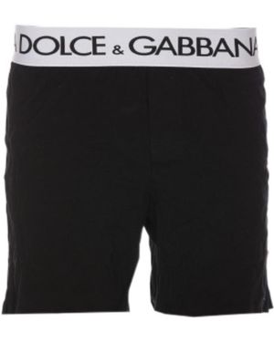 Dolce & Gabbana Logo Elastic Waist Jersey Boxers - Black
