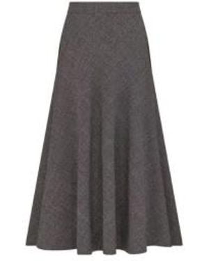 Dior Flared Mid-Length Skirt - Grey