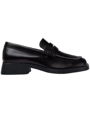 Camper Leather Moccasins For - Black