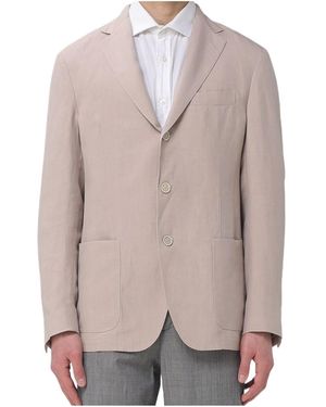 Eleventy Single-Breasted Patch-Pocket Blazer - Grey