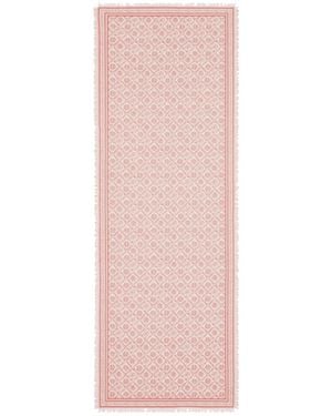 Tory Burch T Monogram Floral Oblong Scarf - Pink