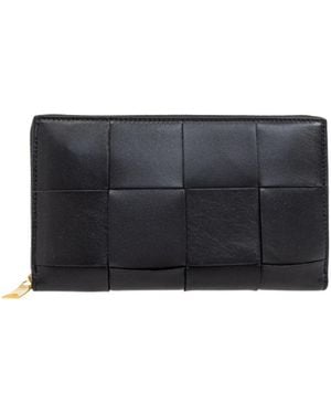 Bottega Veneta Cassette Zip Around Wallet - Black