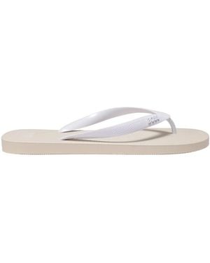 BOSS Logo Herringbone Slippers - White