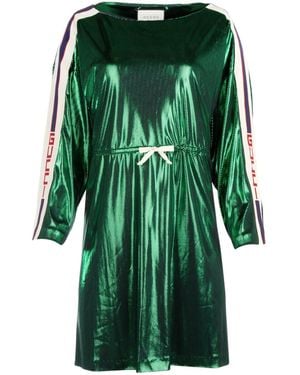 Gucci Side Spliced Short Dress - Green