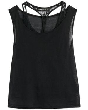 Our Legacy Lace Panel Swim Tank - Black