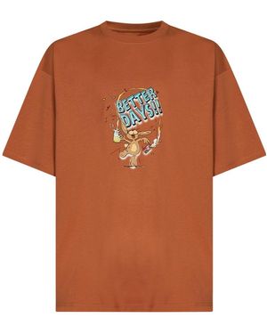 Martine Rose Item O-Neck Short-Sleeved T-Shirt - Orange