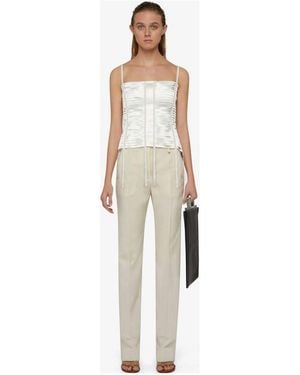 Givenchy High-Waisted Slim-Fit Trousers - White