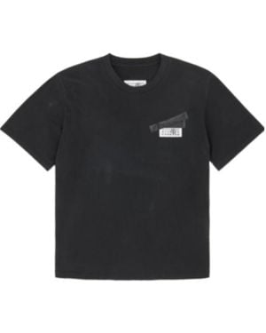 MM6 by Maison Margiela Numeric Signature Crewneck T-Shirt - Black