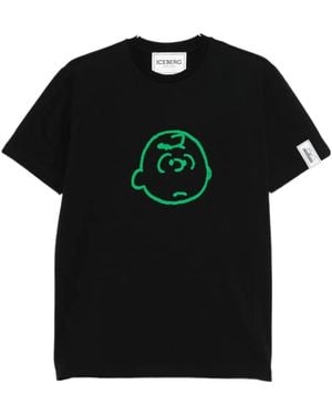 Iceberg Graphic-Print T-Shirt - Black