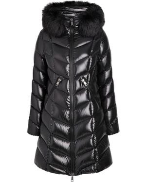 Moncler Fulmarus Quilted Glossed Shell Coat - Black