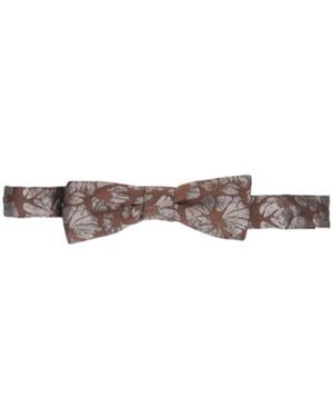 Dries Van Noten Printed Bow Tie - White