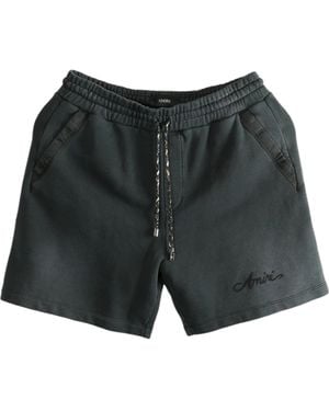 Amiri Drawstring-Detail Paneled Shorts - Gray