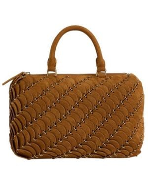 Rabanne Rabanne Woven Top Handle Shoulder Bag - Brown