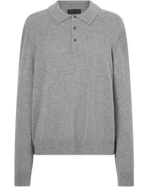 Nili Lotan Cashmere Polo Shirt - Gray
