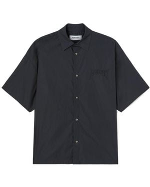 Ambush Logo-Patch Buttoned Shirt - Blue