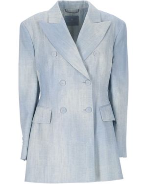 Ermanno Scervino Double-Breasted Jacket - Blue