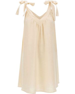 Kaos Tie-Strap V-Neck Dress - Natural