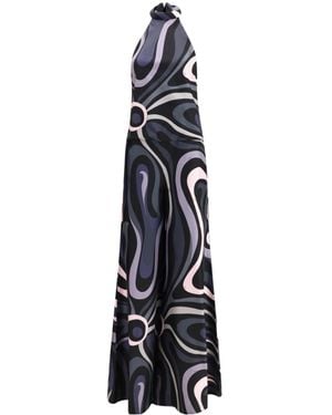 PUCCI Pucci V-Neck Printed Sleeveless Jumpsuit - Black