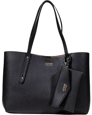 Guess Letter Logo Handbag - Black