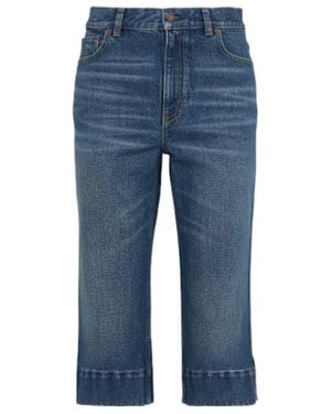 Chloé Cotton Denim Shorts - Blue