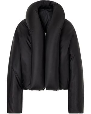 Alaïa Minimal Cropped Down Jacket - Black