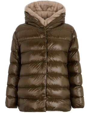 Herno Hooded Quilted Down Jacket - Green
