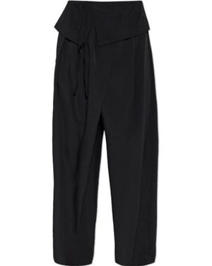 Dries Van Noten Drawstring Casual Trousers - Black