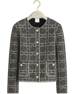Dior Macrocannage Cropped Jacket - Black