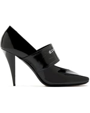 Givenchy Paris Logo Printed 1952 Square-Toe Pumps - Black