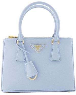 Prada Galleria Saffiano Leather Small Bag - Blue