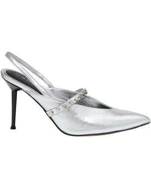 McQueen Revel Slingback Court Shoes - White