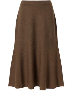 Jonathan Simkhai Wool Midi Skirt - Brown
