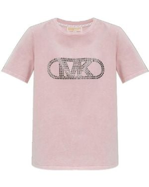 Michael Kors Michael Studded Crewneck T-Shirt - Pink