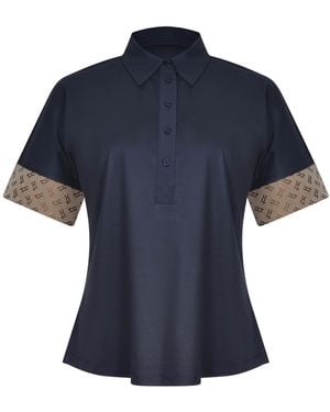 Herno Logo Trim Polo T-Shirt - Blue